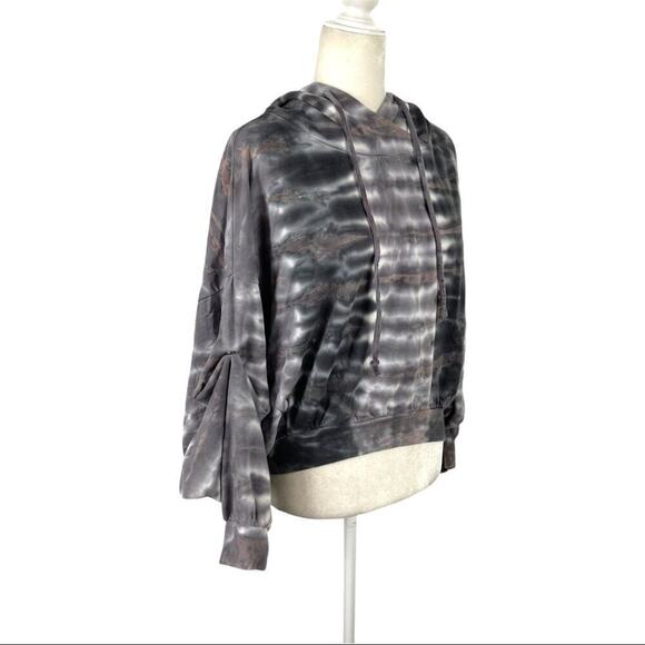 Young Fabulous & Broke Tie Dye Raissa Hoodie Sweater Grayish Mocha Size  S/M - Picture 8 of 13